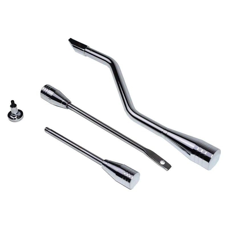 A-Team Performance Chrome Shifter Lever Turn Signal Hazard Tilt Kit for GM Columns (1967-1994) - Image 2