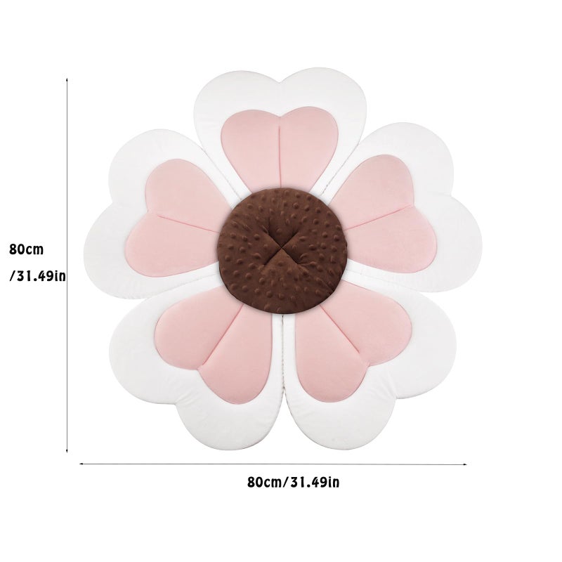 PandaEar Baby Bath Pad for Infant Newborn, Bath Baby Bath Seat to Toddler 0 to 6 Months and Up Soft Flower Petals for Sink Bathtub Essentials Shower Gift (Pink Heart) - Image 3