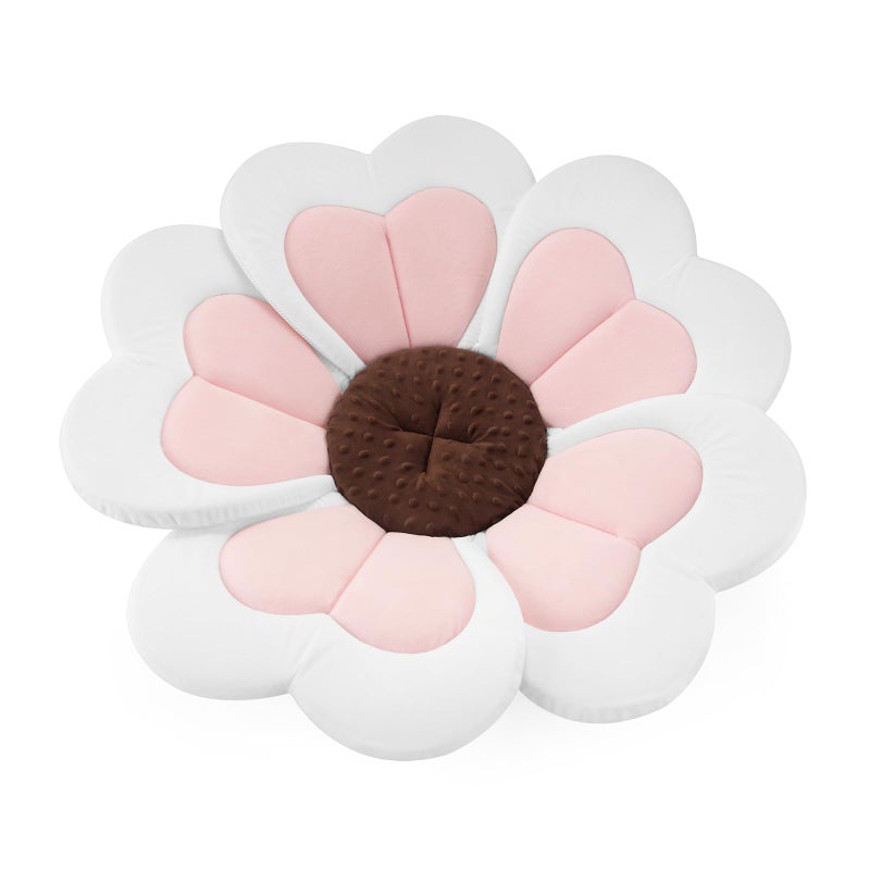PandaEar Baby Bath Pad for Infant Newborn, Bath Baby Bath Seat to Toddler 0 to 6 Months and Up Soft Flower Petals for Sink Bathtub Essentials Shower Gift (Pink Heart) - Image 1