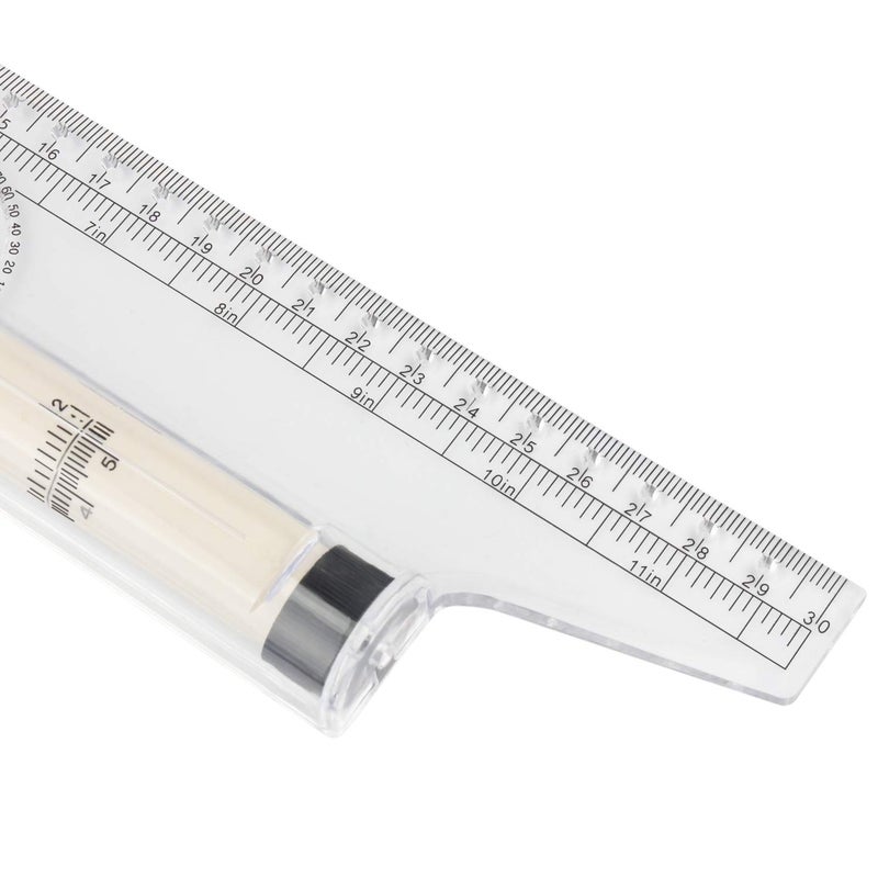 MyLifeUNIT Multi-Purpose Drawing Parallel Rolling Ruler, 12 Inch Drawing Design Ruler for Measuring, Drafting - Image 4