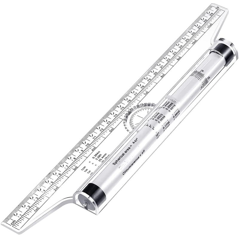 MyLifeUNIT Multi-Purpose Drawing Parallel Rolling Ruler, 12 Inch Drawing Design Ruler for Measuring, Drafting - Image 1