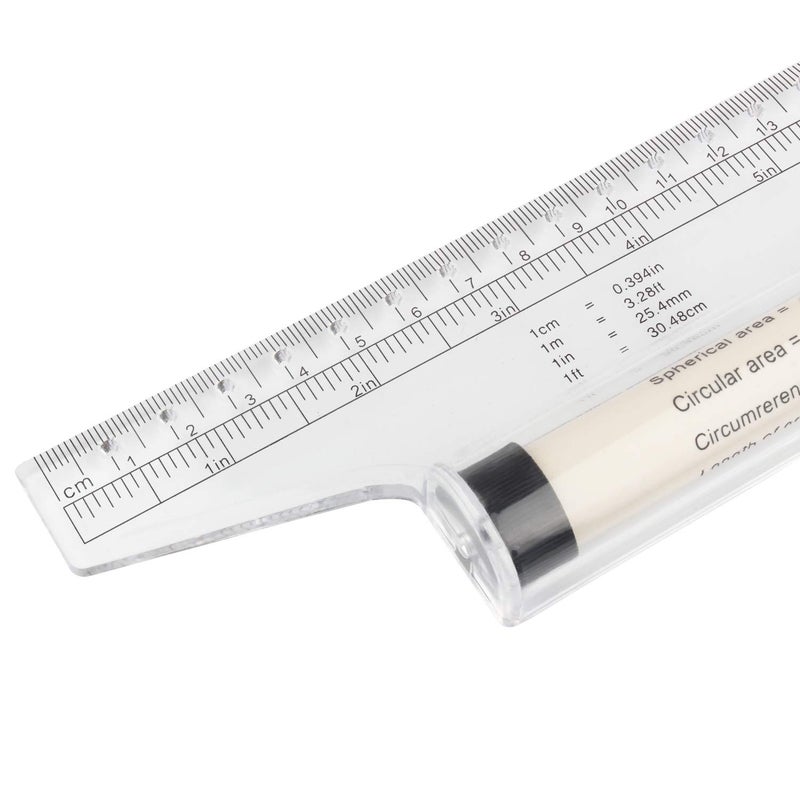 MyLifeUNIT Multi-Purpose Drawing Parallel Rolling Ruler, 12 Inch Drawing Design Ruler for Measuring, Drafting - Image 2