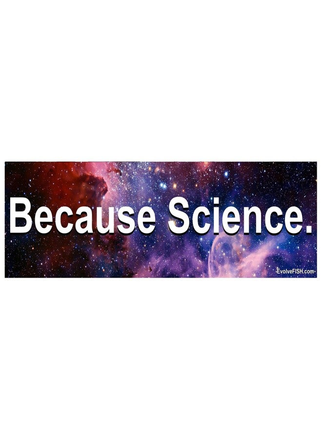 EvolveFISH Because Science Bumper Sticker - [11" x 3"] - Image 2