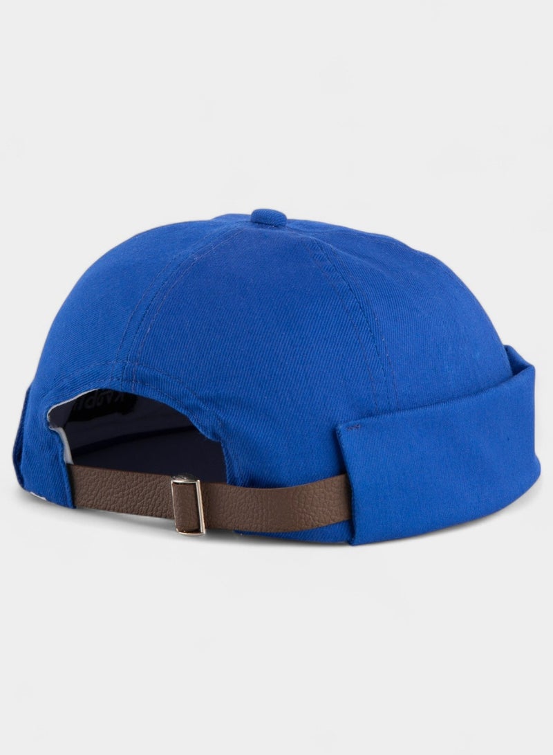 DOHATS LIGHT Blue Kappie cotton docker hat – Unisex Cotton Cap with Leather Adjustable Strap, Foldable, Comfortable & Easy to Clean - Image 2