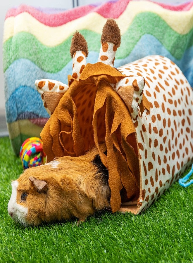 PAWNISAW Guinea Pig Hideout - Fleece Tunnel House Cage Accessories for Rat Hamster Hedgehog Chinchilla Small Animal - Playing Sleeping Hunting Resting Washable Tube Bedding Habitats - Image 5