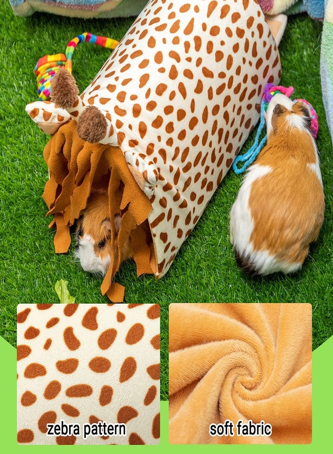 PAWNISAW Guinea Pig Hideout - Fleece Tunnel House Cage Accessories for Rat Hamster Hedgehog Chinchilla Small Animal - Playing Sleeping Hunting Resting Washable Tube Bedding Habitats - Image 3