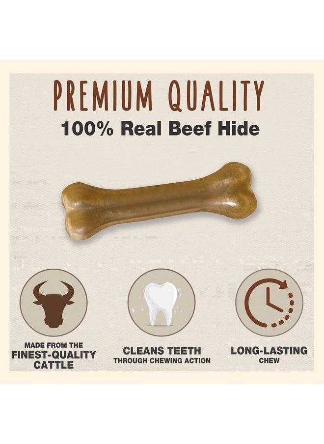 Cadet Premium Grade Pressed Beef Hide Bones, Long Lasting Rawhide Dog Chews, 6.5 Inch (12 Count)  - Image 2