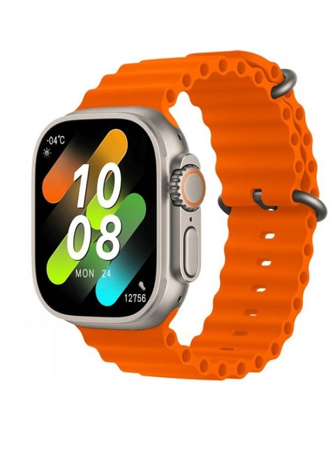 HK 9 Ultra 2 Smart Watch With Wireless Charging Super AMOLED Display AI Chat GPT Playback Music For iOS & Android