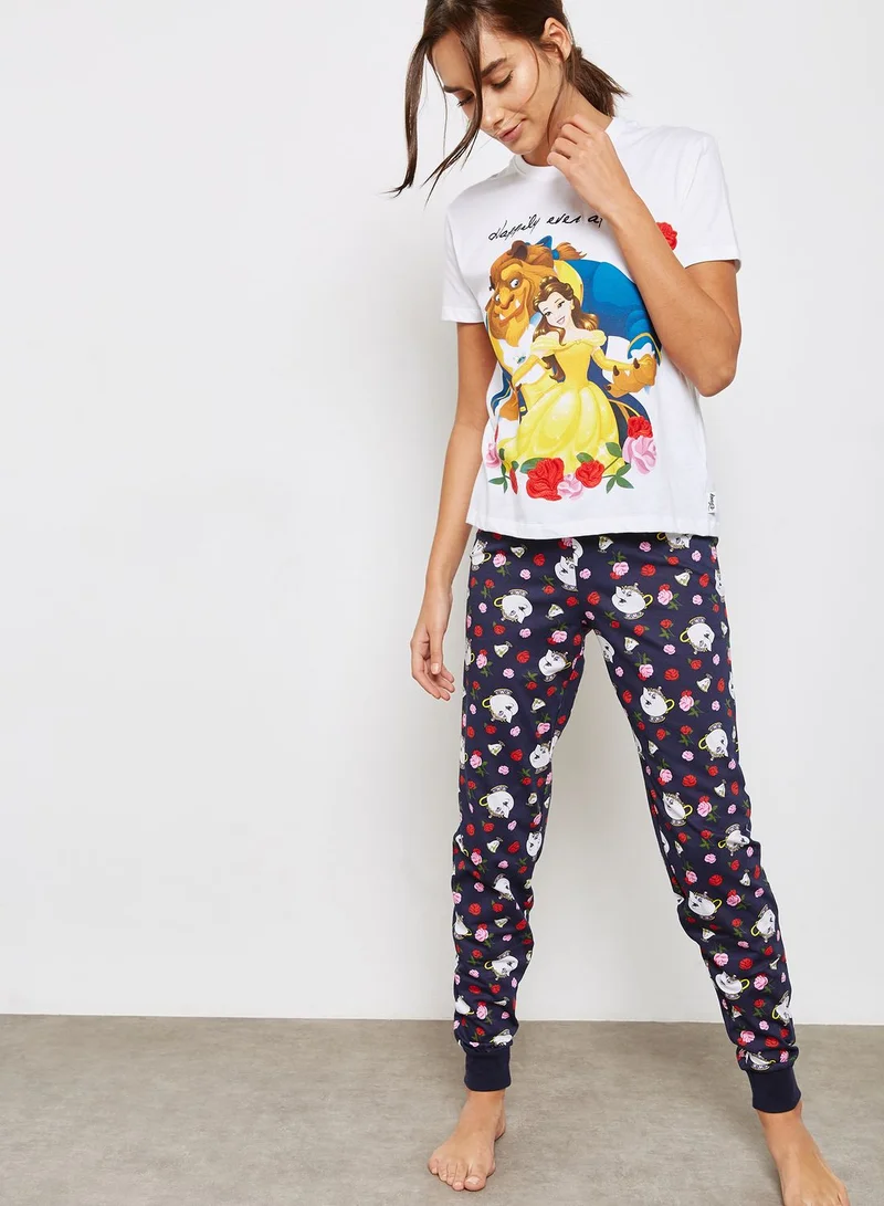 TOPSHOP Beauty and the Beast Pyjama Set