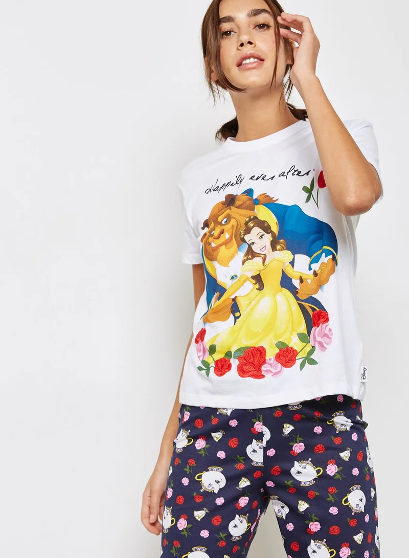 TOPSHOP Beauty and the Beast Pyjama Set
