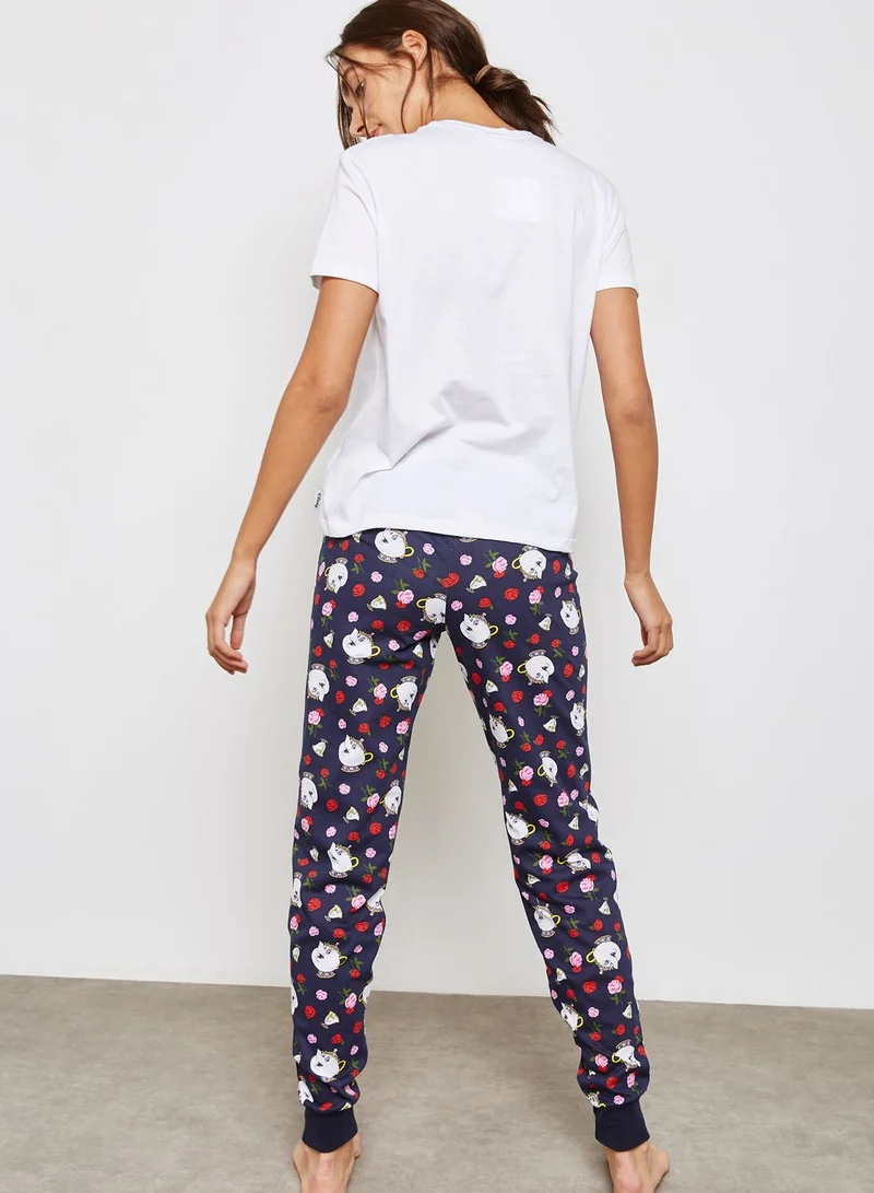 TOPSHOP Beauty and the Beast Pyjama Set