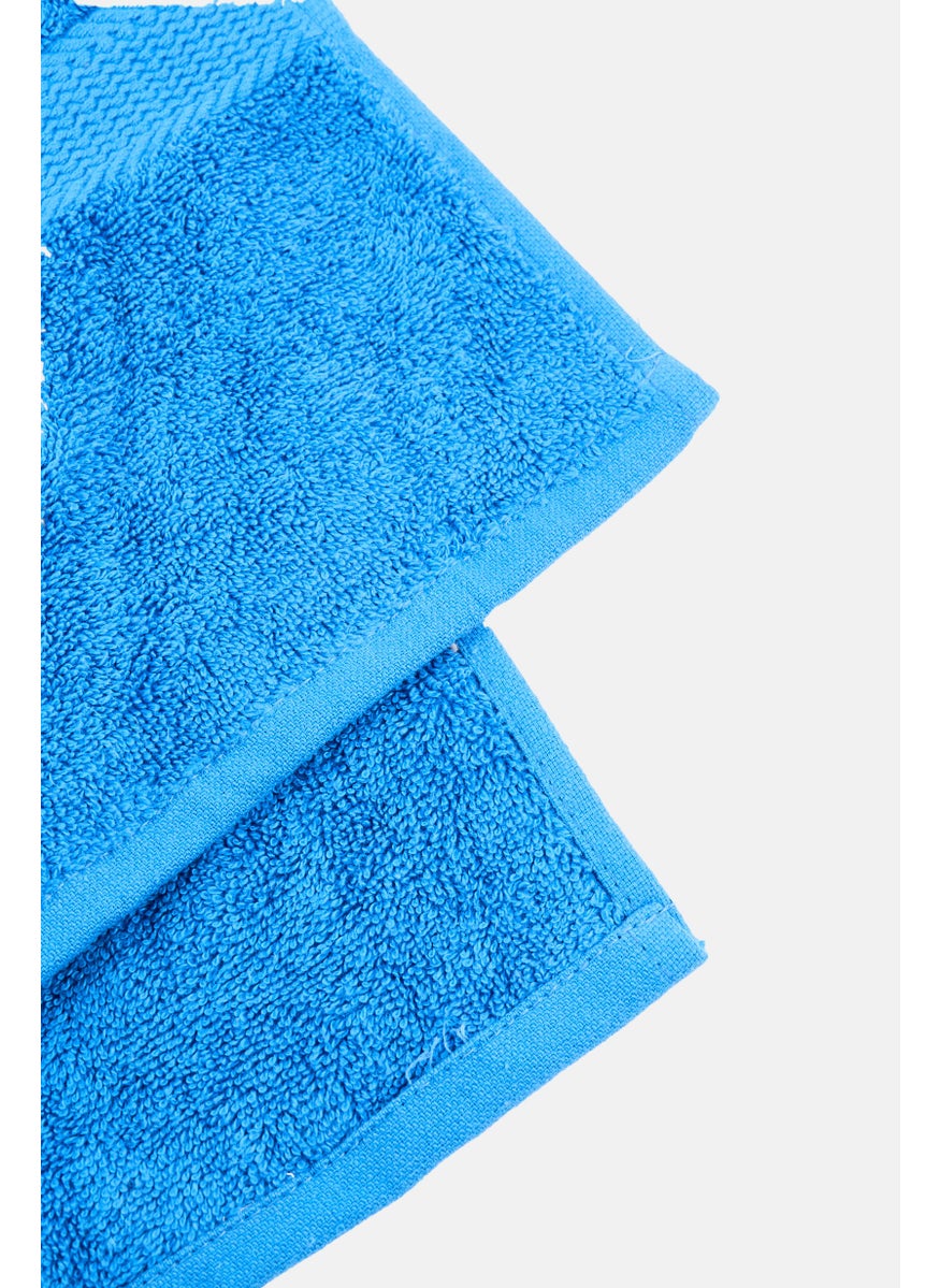 Cotton home - Textured Bath Towel, Blue - Image 1