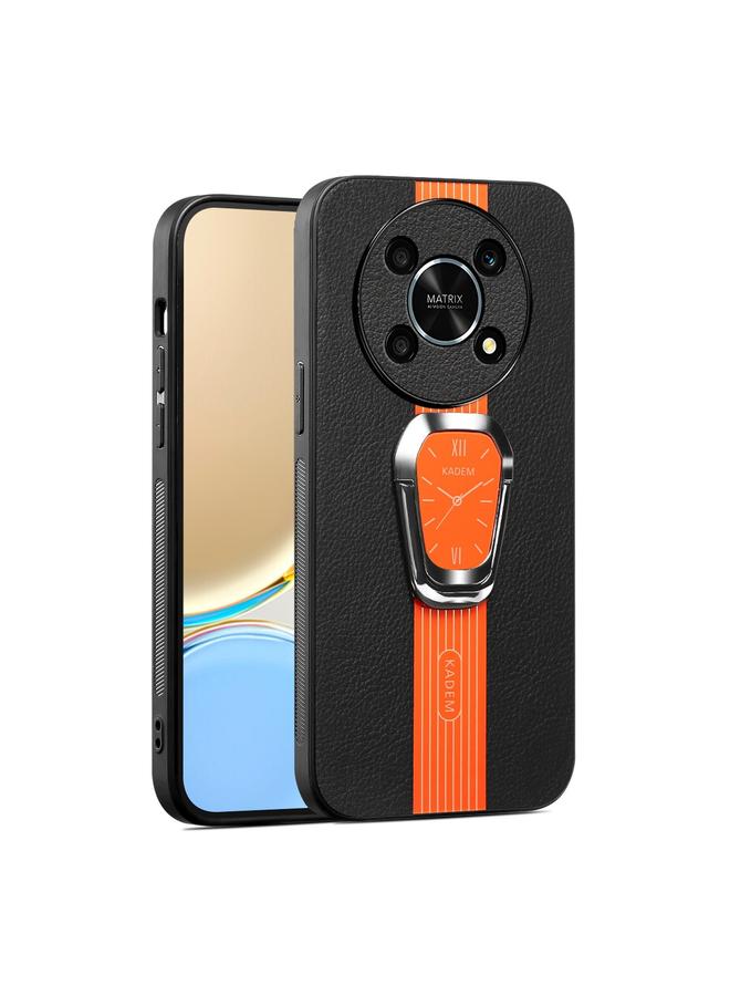 S-TOP Case For Honor X9 5G Magnetic Litchi Leather Back Phone Case with Holder - Image 1