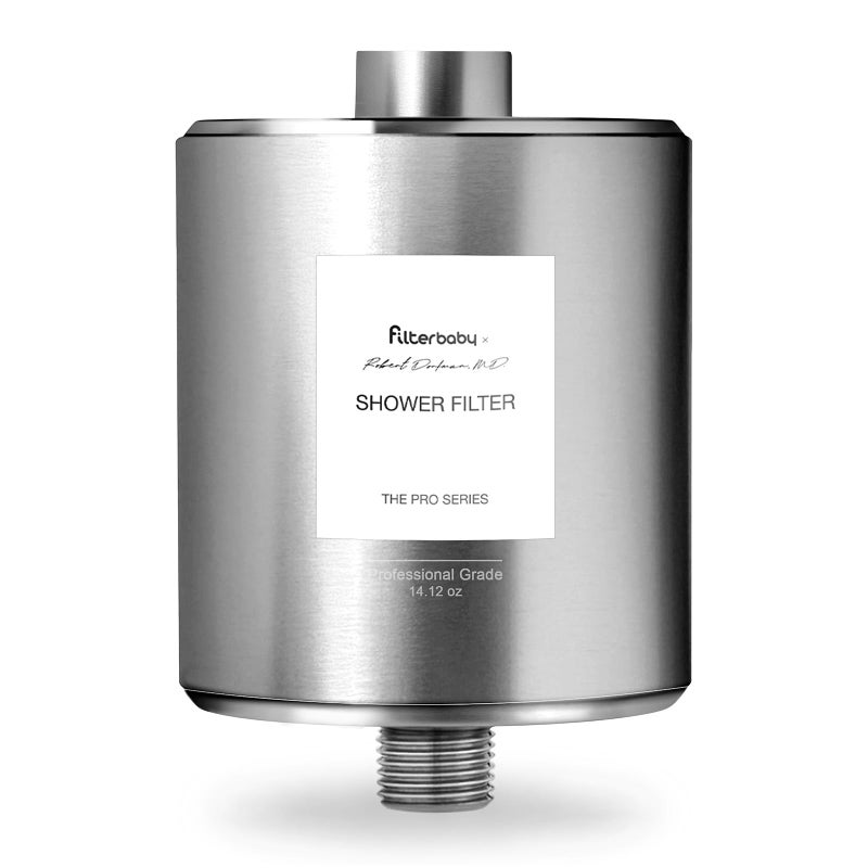 Filterbaby Titanium Shower Filter Pro - IAPMO Certified to NSF 177 Standard,Doctor Developed,Reduce up to 99% Chlorine/Chloramine/Lead/Certain Heavy Metals,Great Water Pressure,Long Lasting,Chrome. - Image 1