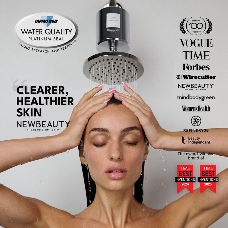 Filterbaby Titanium Shower Filter Pro - IAPMO Certified to NSF 177 Standard,Doctor Developed,Reduce up to 99% Chlorine/Chloramine/Lead/Certain Heavy Metals,Great Water Pressure,Long Lasting,Chrome. - Image 2