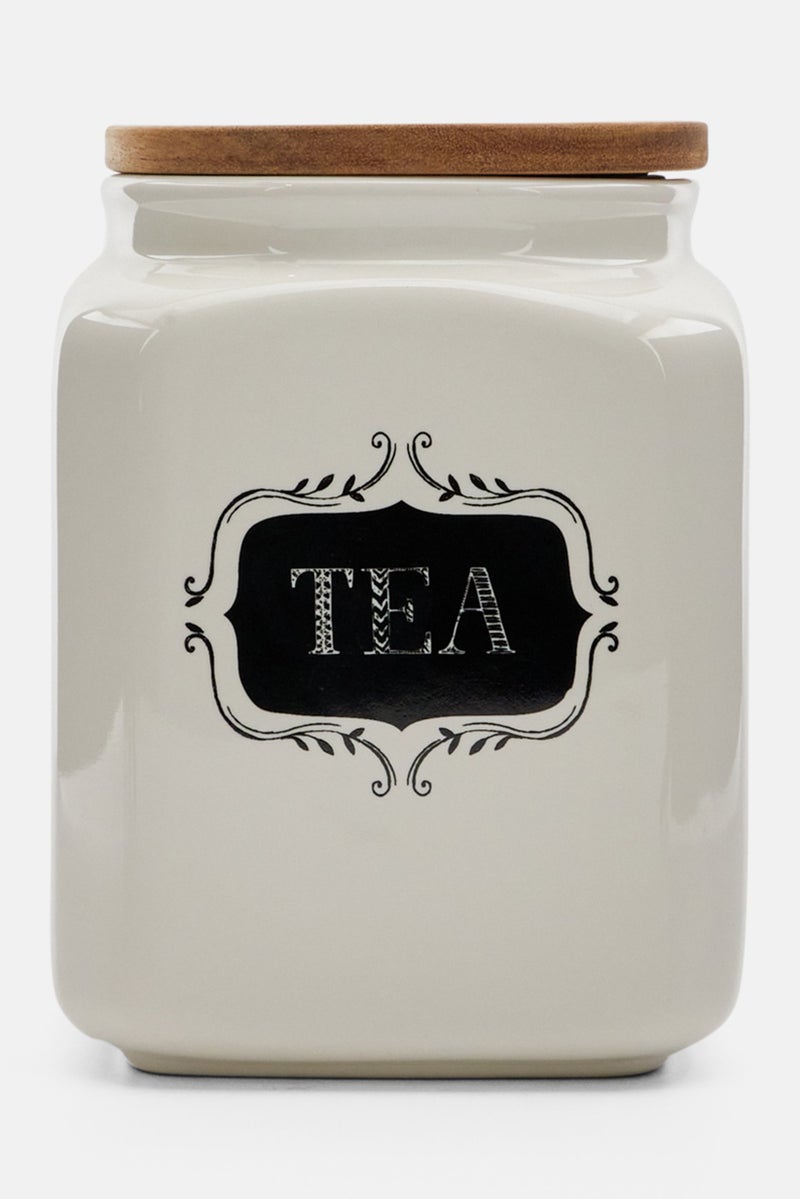 Creative Tops Stir It Up Ceramic Tea Jar, Cream - Image 1