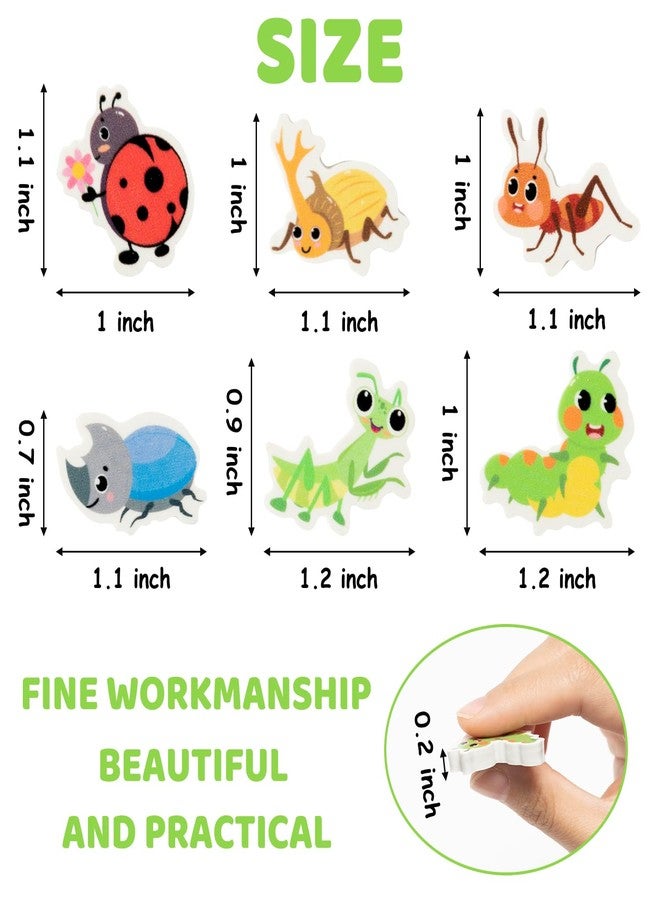 ANGOLIO 60Pcs Mini Eraser for Kids Bulk Insects Assorted Spring Pencil Eraser Cute Puzzle Erasers Desk Pet Classroom Prizes Student Back to School Supplies Homework Rewards Gift Filling Party Favors - Image 2