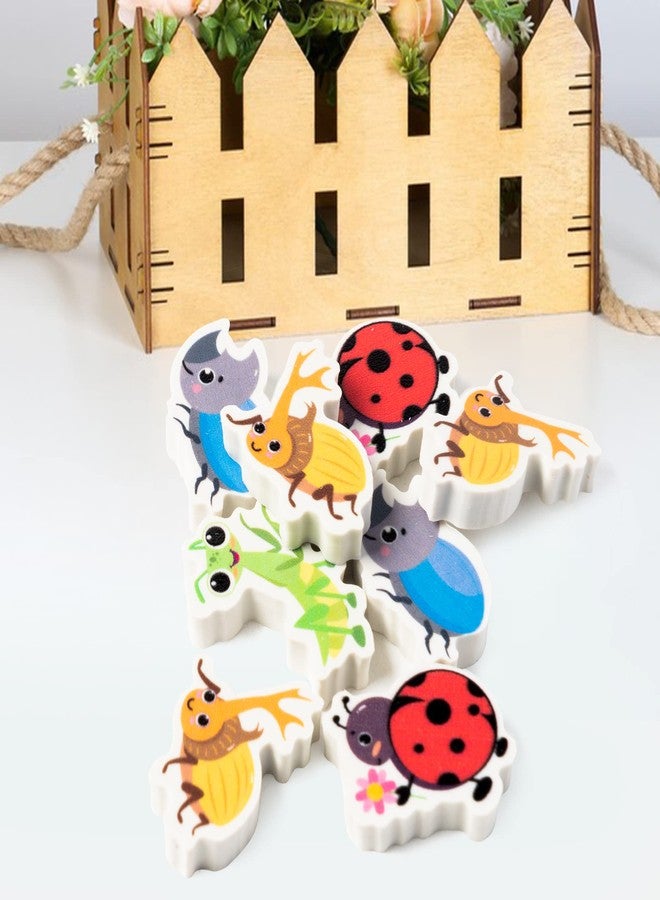 ANGOLIO 60Pcs Mini Eraser for Kids Bulk Insects Assorted Spring Pencil Eraser Cute Puzzle Erasers Desk Pet Classroom Prizes Student Back to School Supplies Homework Rewards Gift Filling Party Favors - Image 3