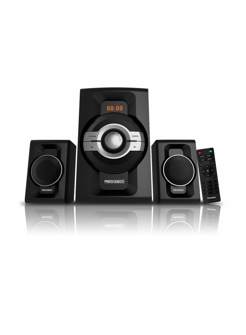 Mediatech Media Tech Subwoofer, 3 Pieces, Black - MT854 