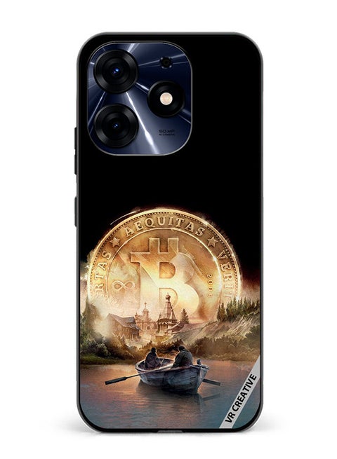 Protective Case Cover For Tecno Spark 10 Pro River Of Bitcoin Design Multicolour