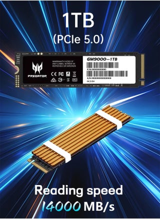 PCIE5 1TB With Free Gold Thin Heatsink