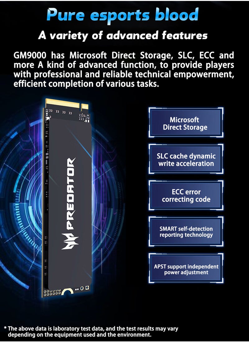 Predator - 4 تيرابايت 7400 ميجابايت/ثانية SSD PCIe NVMe Gen4 M.2 2280، محركات الأقراص الصلبة الداخلية، متوافقة مع PS5، كمبيوتر سطح المكتب، الكمبيوتر المحمول، بما في ذلك المبدد الحراري، وأدوات التفكيك وتعليمات التثبيت - Image 1