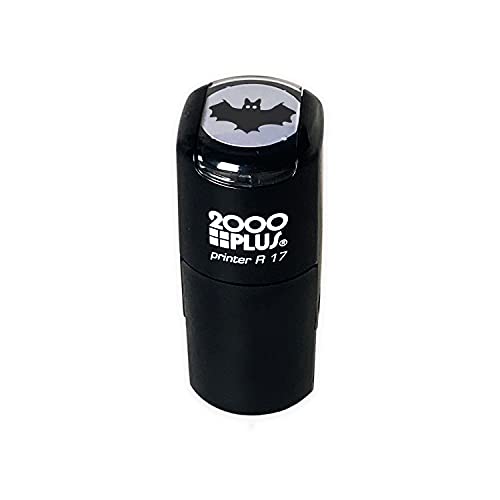Custom Product Solutions Bat 2000 Plus Self Inking Halloween Rubber Stamp - Black Ink - Image 1