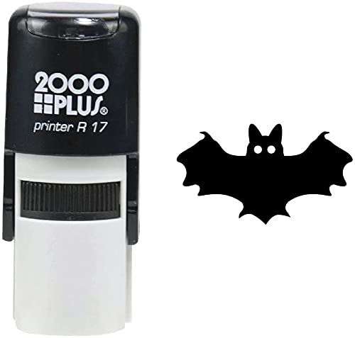 Custom Product Solutions Bat 2000 Plus Self Inking Halloween Rubber Stamp - Black Ink - Image 2