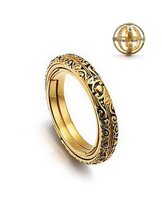 بيوند خاتم متغير المجال الفلكي، خاتم ياقوت تيتانيوم مضاد للبهتان، خاتم فاخر للنساء والرجال (ذهبي) - Image 1