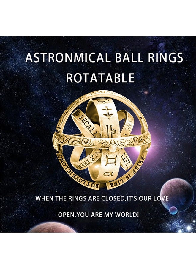 بيوند خاتم متغير المجال الفلكي، خاتم ياقوت تيتانيوم مضاد للبهتان، خاتم فاخر للنساء والرجال (ذهبي) - Image 2