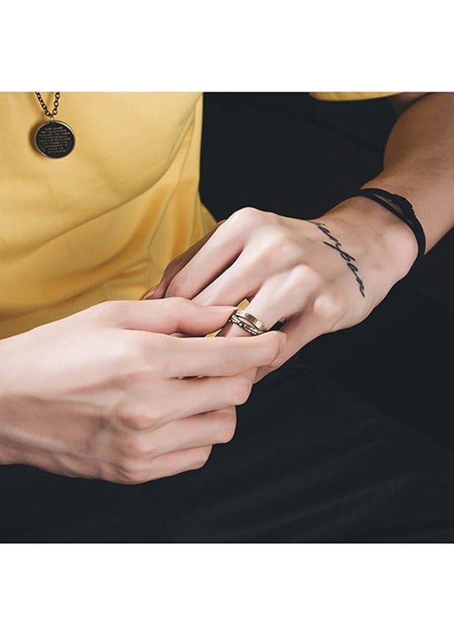 بيوند خاتم متغير المجال الفلكي، خاتم ياقوت تيتانيوم مضاد للبهتان، خاتم فاخر للنساء والرجال (ذهبي) - Image 5