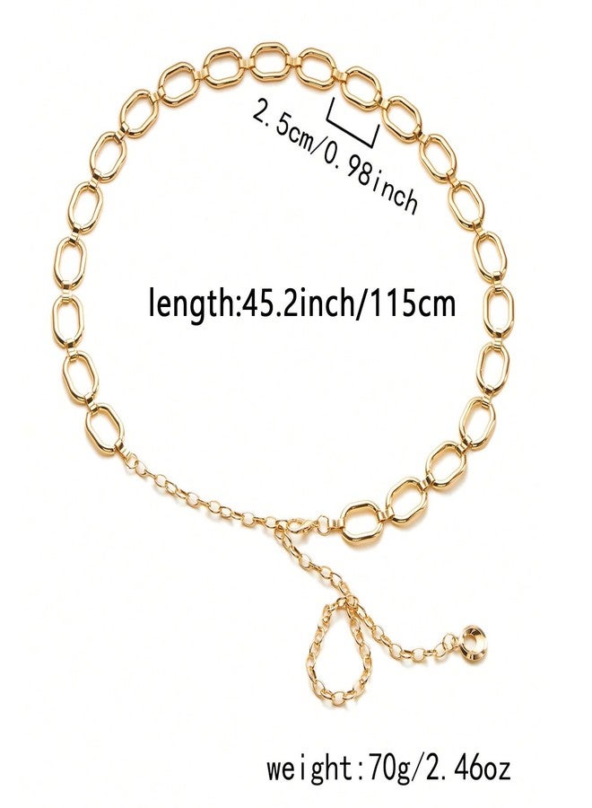 RINHOO Metal Waist Chain Belt for Women Cowgirl Chain Concho Belts for Dresses Jeans Country Concert Outfit (Style 6) - Image 5