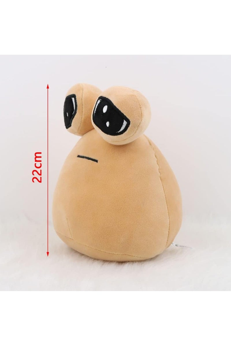 Gonice 8.6in Alien Sad Pou Plush Toy Stuffed Animal Hot Game, Emotion Alien Plushie Stuffed Animal Pou Doll, Children's Day Gift  - Image 2