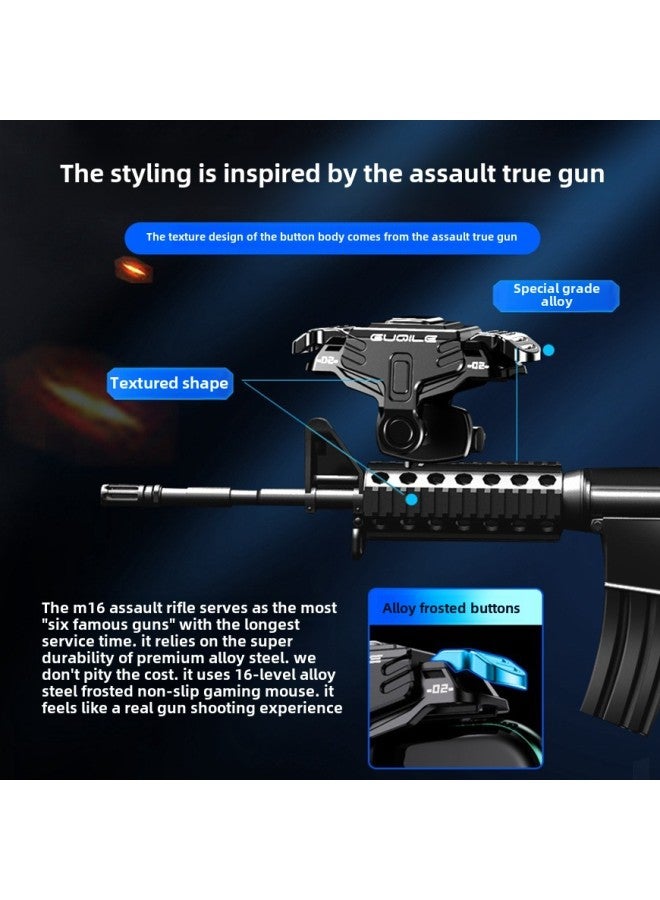 GT02 Chicken Eating Artifact K03 Fourth Generation Protector Adapted To Mobile Phone Radiator Fan Finger Set Game Handle-Product Color:G12 Black Pair - Image 5