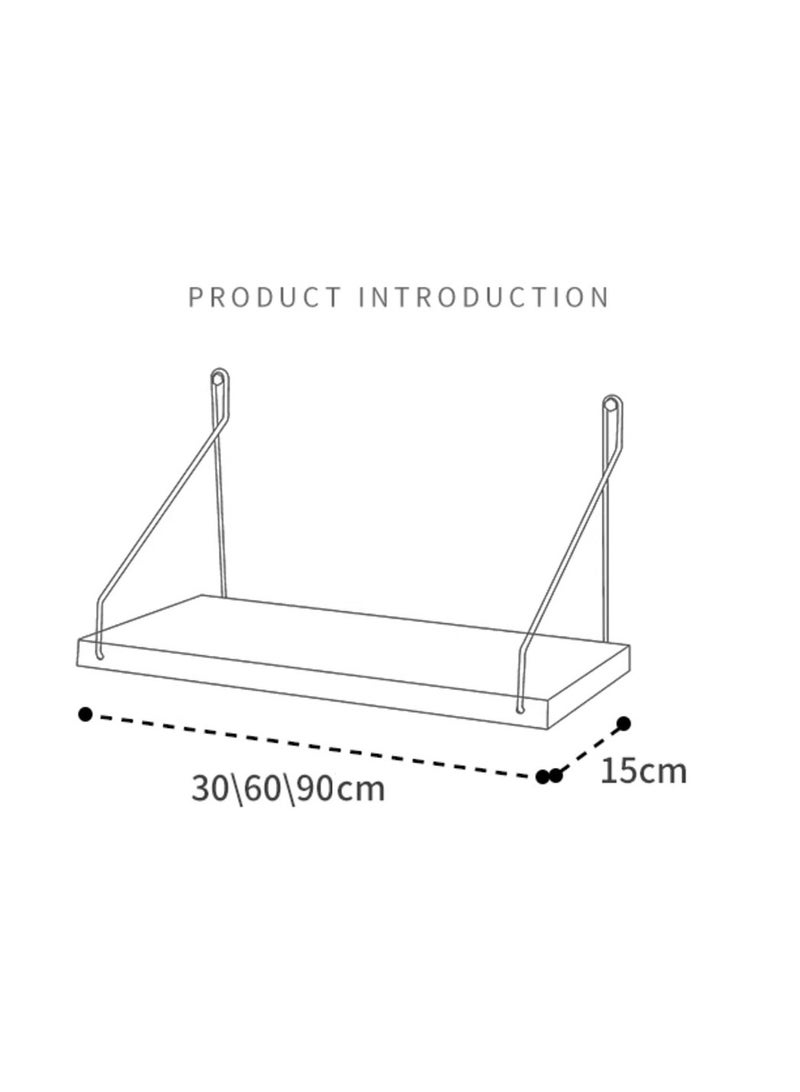 GuRiver 3-Piece Home Book Shelves Set Floating Shelves for Wall Hanging Wood Shelf Wooden Shelves with Metal Brackets Hanging Shelf Wall Organizers for Home Black Color Free Installation Tool - Image 5