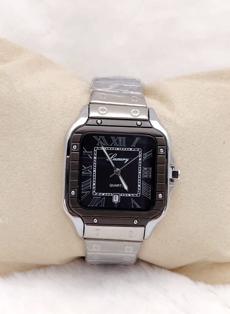 Luxure Men's stainless steel watch, waterproof, modern, and of high quality