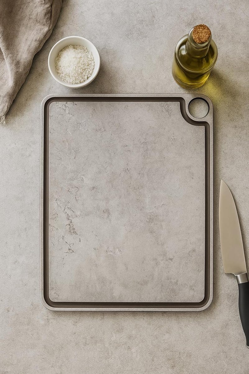 BS B&S Brown Cutting Board with Juice Channel and Hanging Hole 330x230mm Durable Kitchen Board for Chopping, Carving, and Food Prep Stylish and Functional - Image 5
