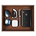 SITHON Valet Tray Desk Organizer, PU Leather Catchall Tray Bedside Vanity Tray Nightstand Caddy Coin Box Key Jewelry - Image 2