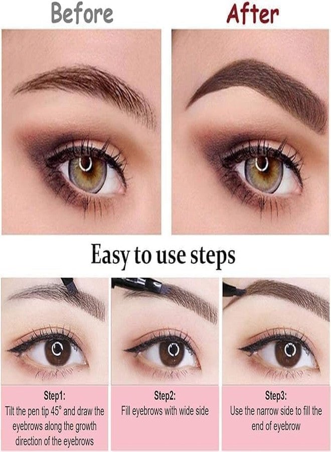 روبي فيس مجموعة قوالب ختم الحواجب من روبي فيس - مجموعة ختم وتشكيل الحواجب، بودرة خط الشعر، بودرة مكياج ختم الحواجب بخطوة واحدة مع 6 قوالب حواجب قابلة لإعادة الاستخدام للحصول على حواجب مثالية، تدوم طويلاً، مقاومة للماء، (أسود) - Image 3