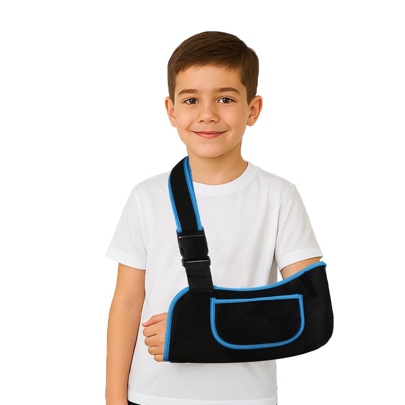 mosago kids arm sling, Lightweight & Breathable Medical Sling with Adjustable Shoulder Strap, Shoulder Mesh Immobilizer Slings for Elbow Injury/Torn Rotator Cuff/Wrist Injury/Surgery, Right or Left - Image 1