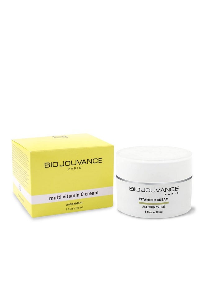 BIO JOUVANCE PARIS Multi Vitamin C Cream 1Oz / 30Ml All Skin Types | Anti Aging | Skin Brightening | Highly Concentrated Formula | Daily Facial Skin Care Treatment Regimen | Made In France  - Image 1