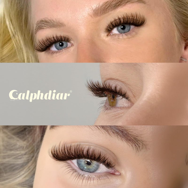 calphdiar Brown Lash Clusters Fluff Cluster Eyelash Extensions 40D+50D Natural Dark Brown Eyelash Clusters 280PCS Individual Lashes Clusters 10-16mm DIY Wispy Cluster Lashes Extension at Home - Image 5