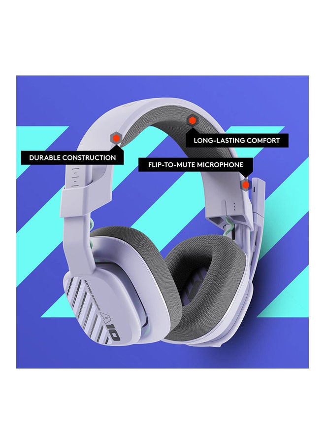 ASTRO A10 Asteroid Lilac PC Gaming Headset - Image 2