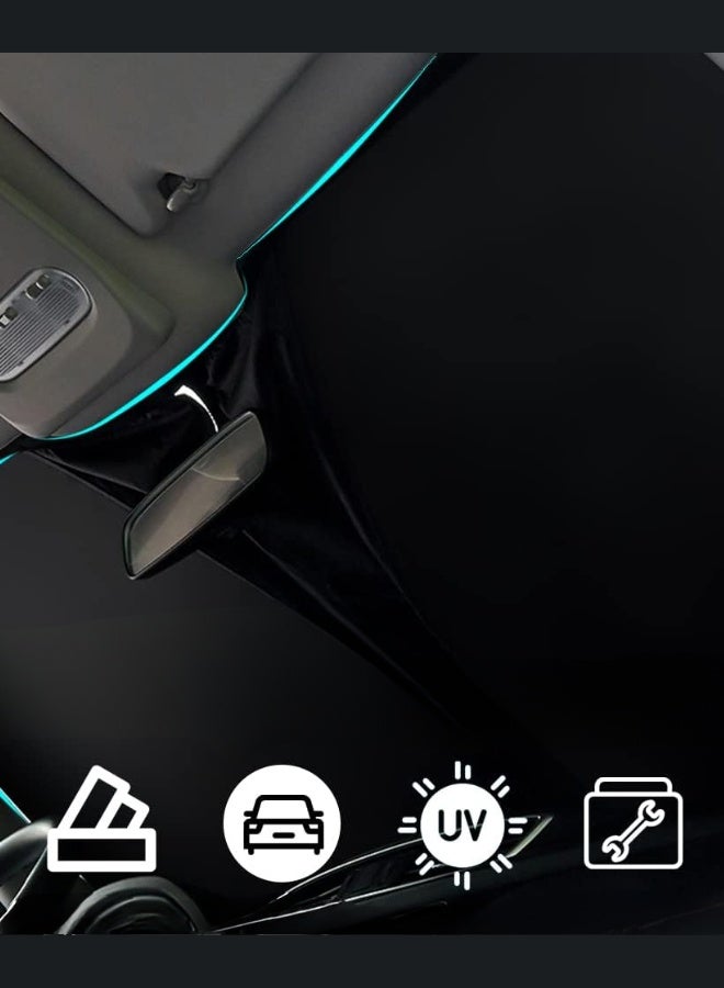 Generic Foldable Windshield Sunshade for Cars – UV Reflective with Storage Pouch - Image 2