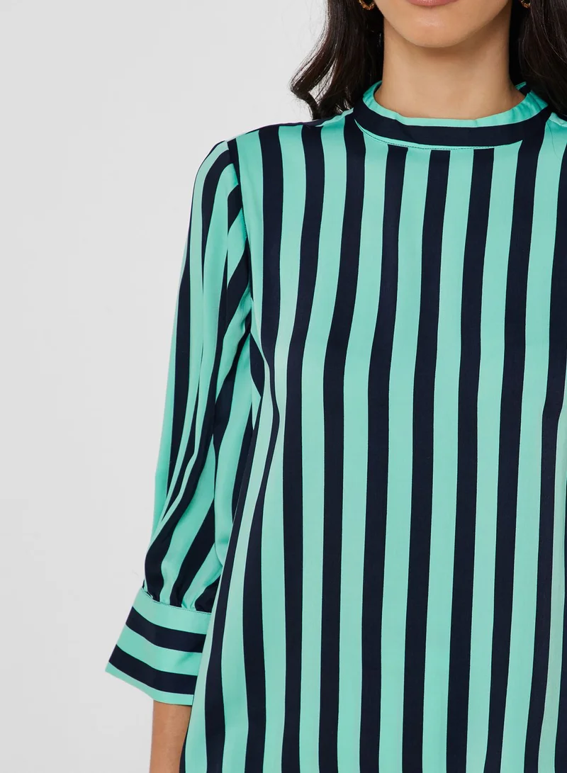 VERO MODA High Neck Striped Top