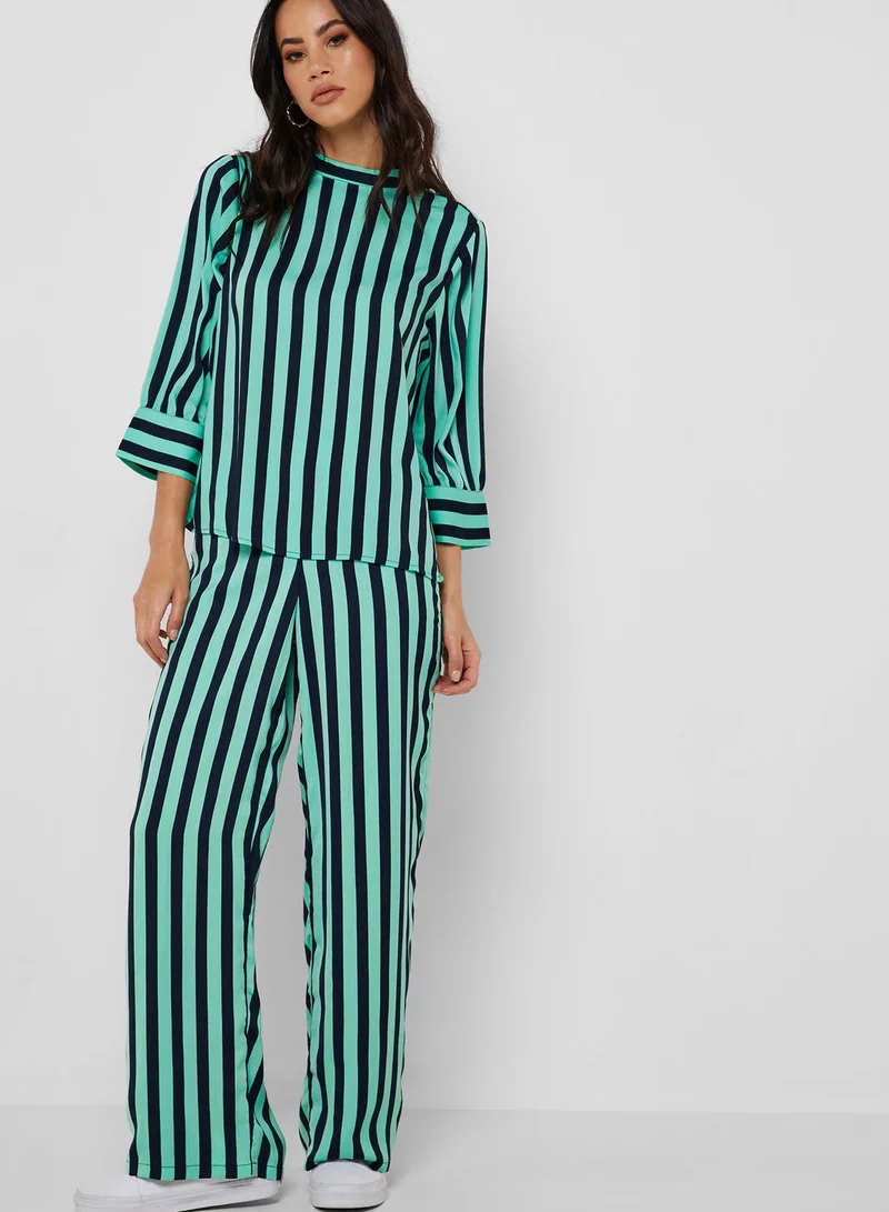 VERO MODA High Neck Striped Top