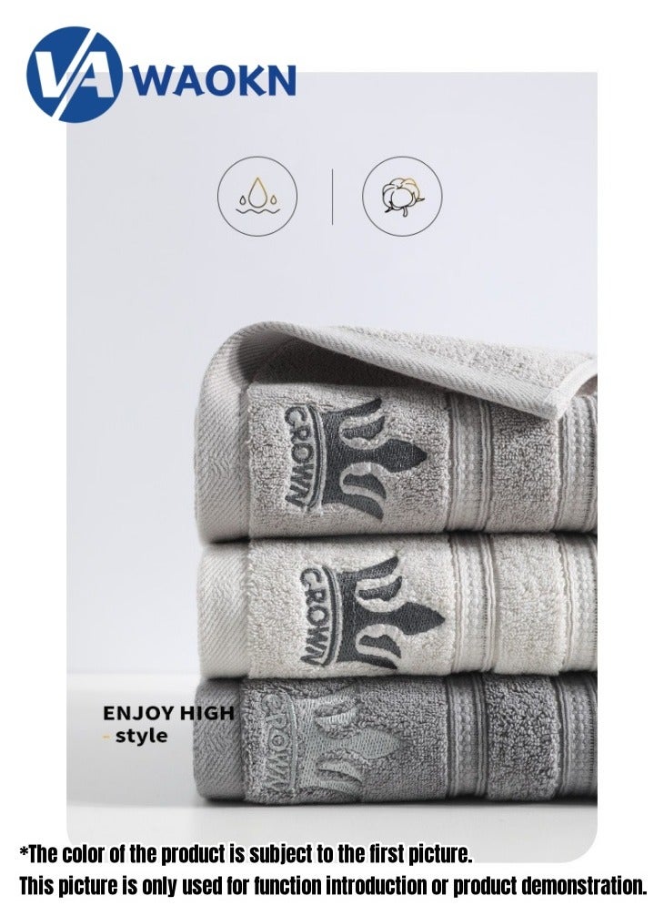 WAOKN 3 Pack Pure Cotton Towels for Family Water-Absorbent  Thick Towels 100% Cotton Thickened soft and comfortable - Image 3