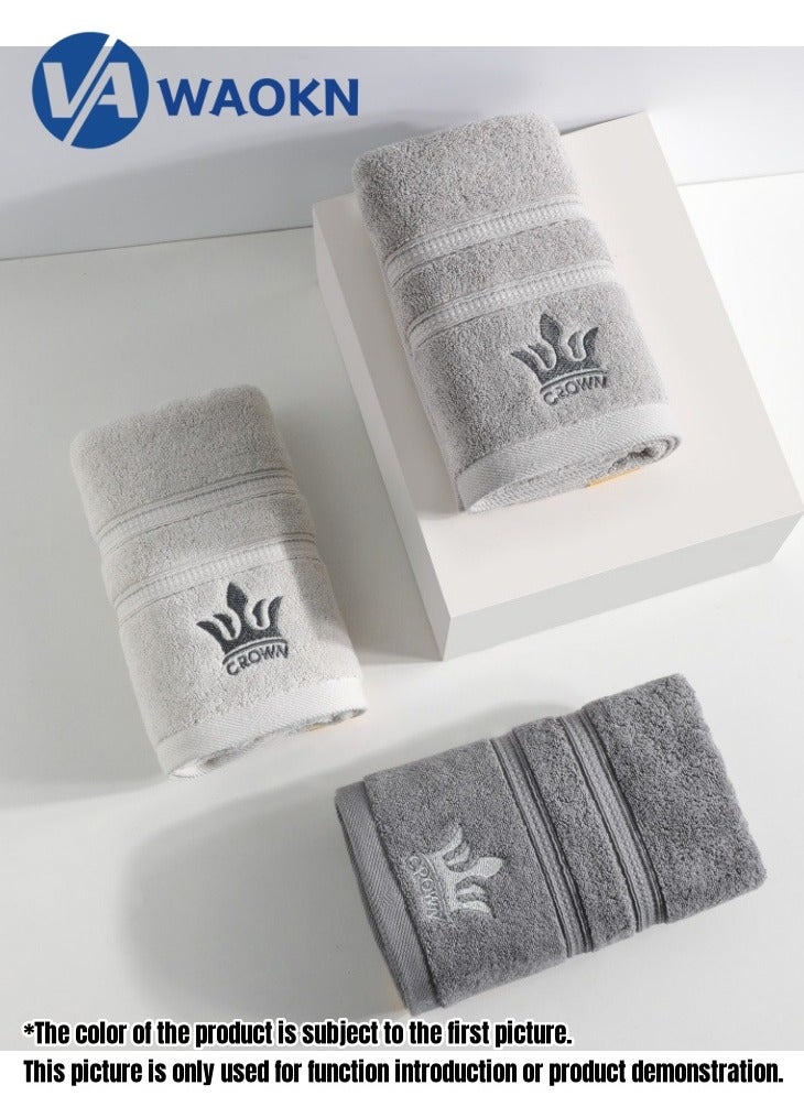 WAOKN 3 Pack Pure Cotton Towels for Family Water-Absorbent  Thick Towels 100% Cotton Thickened soft and comfortable - Image 5