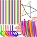 Zddaoole 100 Pcs Stretchy Fidget ToysMultiItem Party Favor Toy Colorful Sensory Noodle Strings - Image 2
