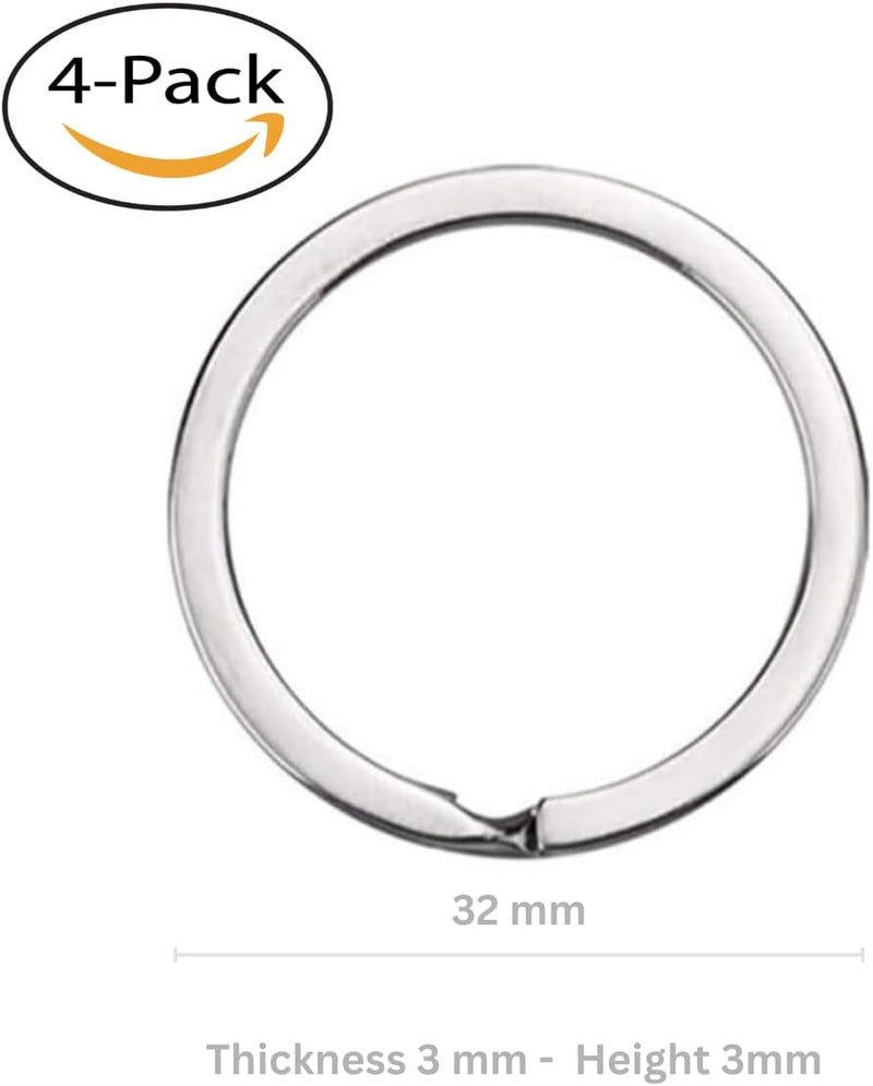 Tectonic 32mm Heavy Duty Key Rings for Key Chain, Car Keys & Home Keys 32mm (4-Pack)- 1 Yr Full Warranty - Image 2